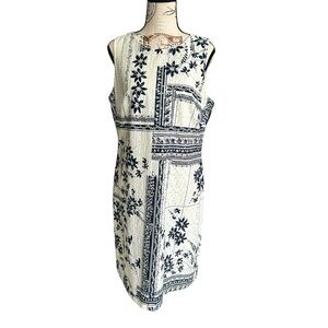 Tommy Hilfiger women’s navy and white floral eyelet lace dress size 8